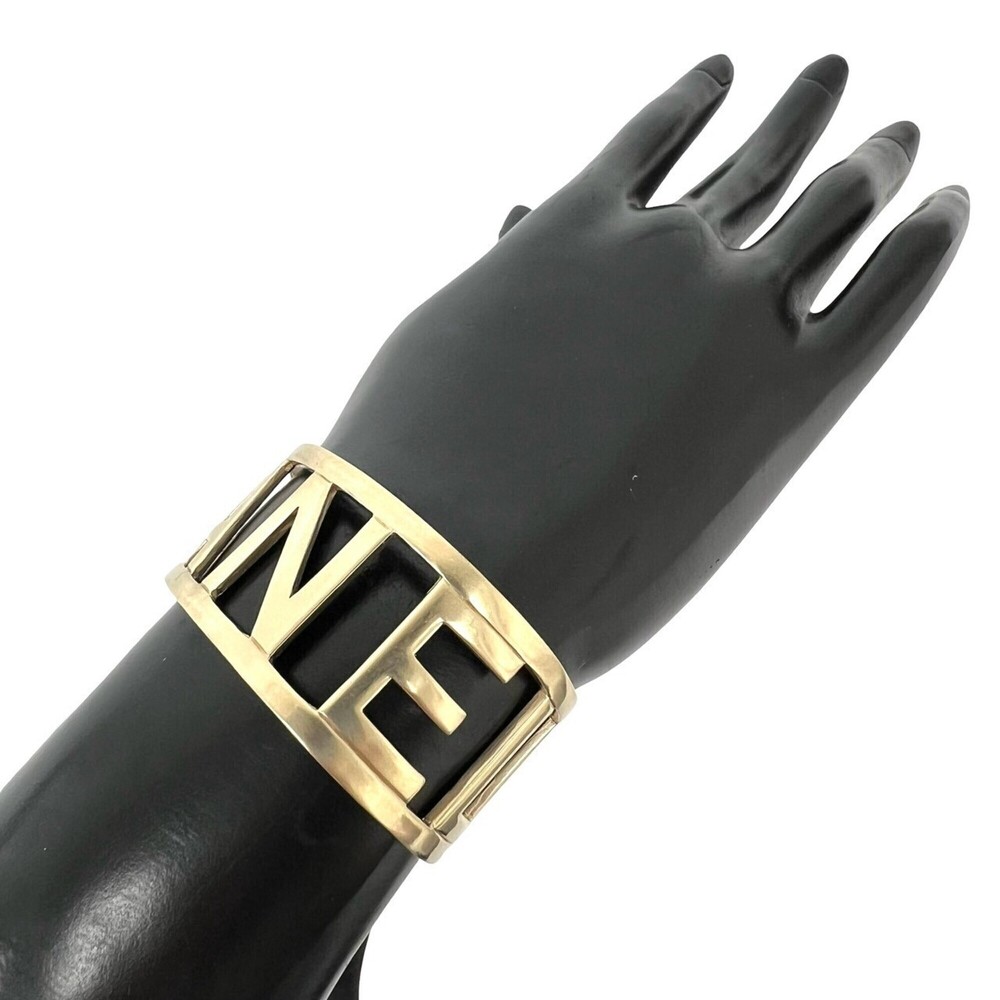CHANEL Logo GP Bangle Accessory Jewelry Gold 54568